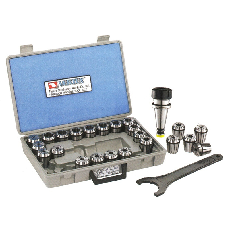 Bộ bầu kẹp kiểu NT đầy đủ collet ER đi kèm hãng Vertex