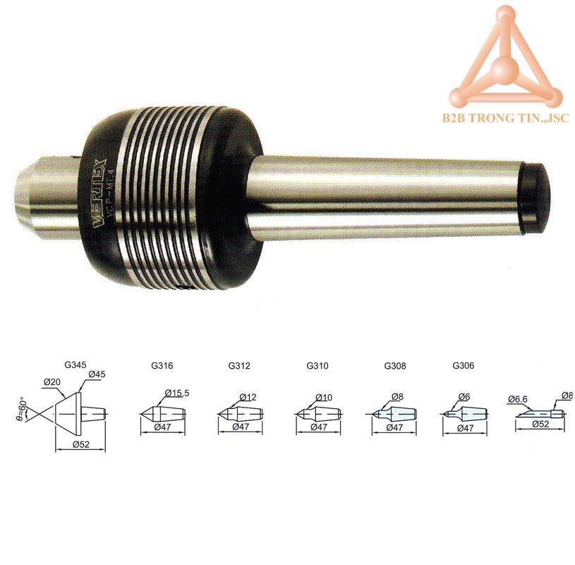 Đầu chống tâm quay tải trọng nặng hãng vertex